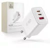 Tech-Protect NCA65W-GAN 3-portos hálózati töltő PD 65W / QC3.0 Fehér
