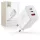 Tech-Protect NCA65W-GAN 3-portos hálózati töltő PD 65W / QC3.0 Fehér