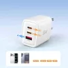 Tech-Protect NCA65W-GAN 3-portos hálózati töltő PD 65W / QC3.0 Feh-5906302336074 7 kép