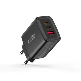 Tech-protect Nca65w-gan 3-portos hálózati töltő Pd 65w / Qc3.0 Fek-5906302336081 2 kép