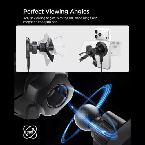 SPIGEN EV15MAQ ESSENTIAL MAGNETIKUS MAGSAFE AUTÓS TELEFONTARTÓ VEZET-8800283316452 5 kép
