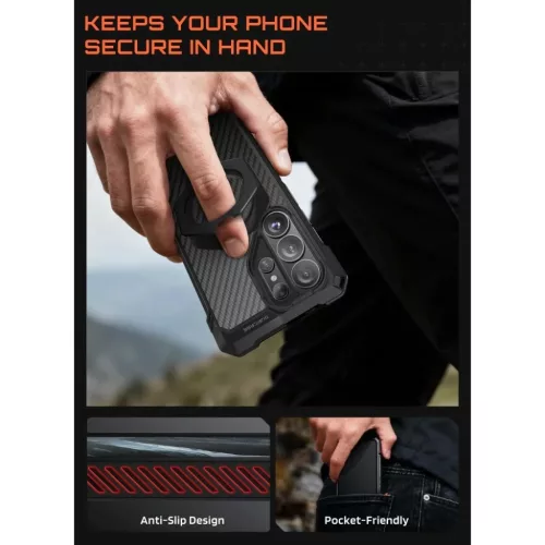 Samsung Galaxy S26 Ultra Supcase UB Grip Mag MagSafe tok Fekete-843439161160 6 kép