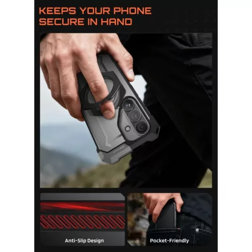 Samsung Galaxy S26 Supcase Ub Grip Mag Magsafe fekete tok-843439160828 6 kép