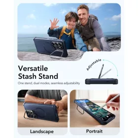 Samsung Galaxy S26 Ultra Esr Cyber Tough Kickstand Magsafe tok, Niebie-4894240295915 2 kép