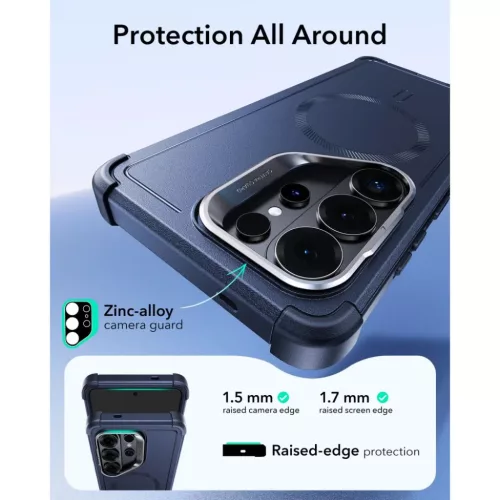 Samsung Galaxy S26 Ultra Esr Cyber Tough Kickstand Magsafe tok, Niebie-4894240295915 5 kép