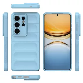 Samsung Galaxy S26 Ultra Magic Shield TPU + Flanel Tok (Világoskék)- 2 kép