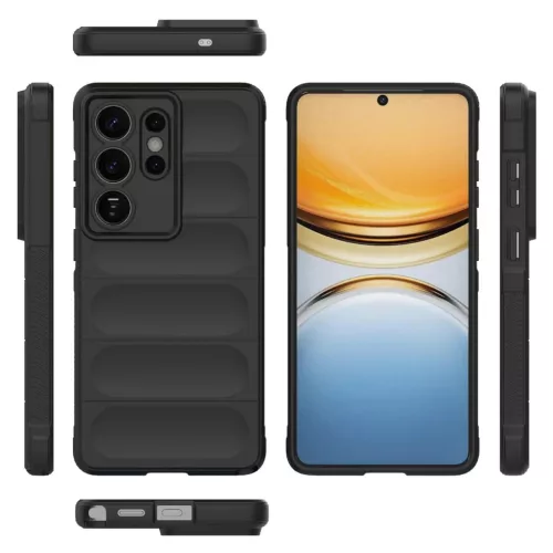 Samsung Galaxy S26 Ultra Magic Shield TPU + Flanel Tok (Fekete)- 3 kép