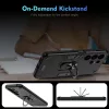 Samsung Galaxy S26 Ultra Ütésálló Fém Gyűrűs Telefon Tok (Feket- 4 kép