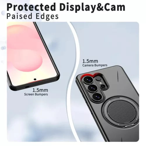 Samsung Galaxy S26 Ultra Magsafe kihajtható támasztékkal TPU + PC H- 2 kép