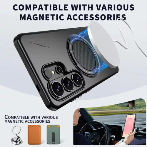 Samsung Galaxy S26 Ultra Magsafe kihajtható támasztékkal TPU + PC H- 6 kép