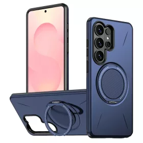   Samsung Galaxy S26 Ultra Magsafe kihajtható támasztékkal TPU + PC Hybrid tok (Kék)