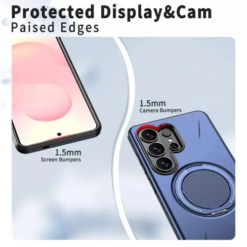 Samsung Galaxy S26 Ultra Magsafe kihajtható támasztékkal TPU + PC H- 3 kép