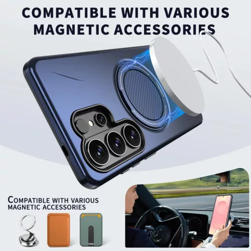 Samsung Galaxy S26 Ultra Magsafe kihajtható támasztékkal TPU + PC H- 5 kép