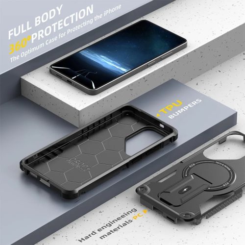 Samsung Galaxy S26 Ultra Armor MagSafe PC + TPU Tok támasztékkal (sz- 6 kép