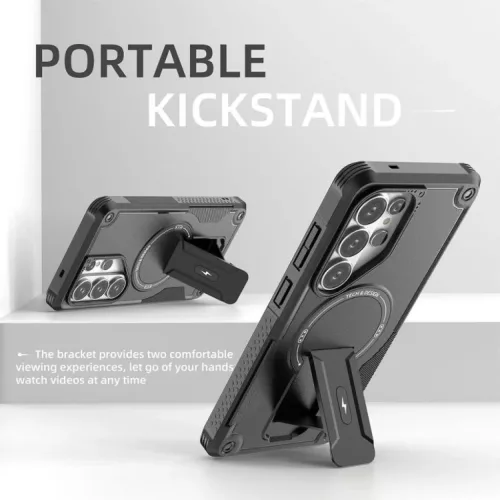 Samsung Galaxy S26 Ultra Armor MagSafe PC + TPU Tok támasztékkal (fe- 2 kép