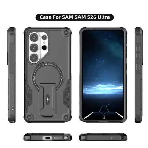 Samsung Galaxy S26 Ultra Armor MagSafe PC + TPU Tok támasztékkal (fe- 5 kép