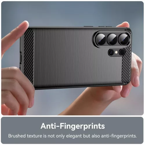 Samsung Galaxy S26 Ultra szénszálas-hatású TPU tok (fekete)- 5 kép