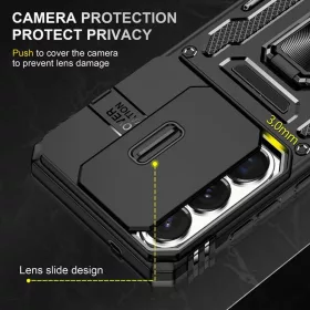 Samsung Galaxy S26 Ultra páncél PC-TPU mágneses kameravédő telefo- 2 kép