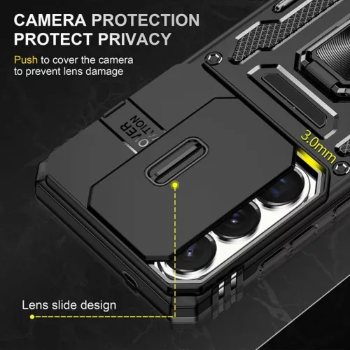 Samsung Galaxy S26 Ultra páncél PC-TPU mágneses kameravédő telefo- 2 kép