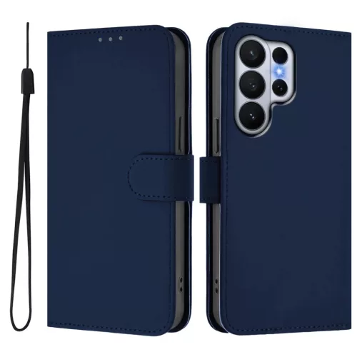 Samsung Galaxy S26 Ultra bőrhatású telefontok csuklópánttal – s- 1 kép