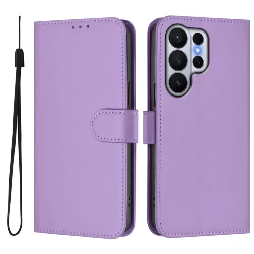 Samsung Galaxy S26 Ultra bőrhatású telefontok csuklópánttal – l- 3 kép