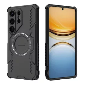   Samsung Galaxy S26 Ultra Butterfly Armor MagSafe mágneses gyűrűs ütésálló tok – fekete