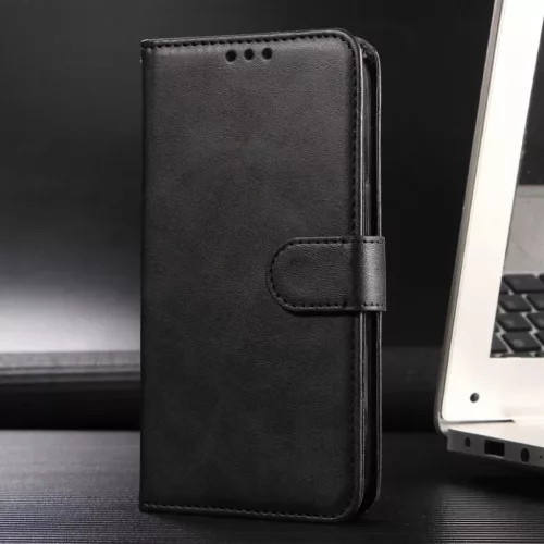 Samsung Galaxy S26 Ultra klasszikus PU bőr fliptok, tok – fekete- 2 kép