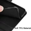 Samsung Galaxy S26 Ultra klasszikus PU bőr fliptok, tok – fekete- 4 kép