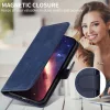 Samsung Galaxy S26 Ultra klasszikus PU bőr fliptok, tok – kék- 2 kép