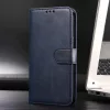 Samsung Galaxy S26 Ultra klasszikus PU bőr fliptok, tok – kék- 4 kép