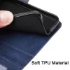 Samsung Galaxy S26 Ultra klasszikus PU bőr fliptok, tok – kék- 5 kép