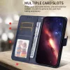 Samsung Galaxy S26 Ultra klasszikus PU bőr fliptok, tok – kék- 6 kép