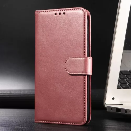 Samsung Galaxy S26 Ultra klasszikus PU bőr fliptok, tok – rózsaara- 6 kép