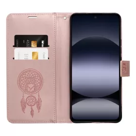 Samsung Galaxy A57 MEZZO könyv tok álomfogó rózsaszín arany tok-5903396437281 1 kép