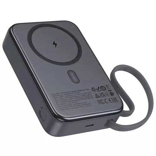 Hoco 20000 mAh powerbank, kompatibilis a MagSafe QC PD 45W Q44A fekete-6942007659673 5 kép