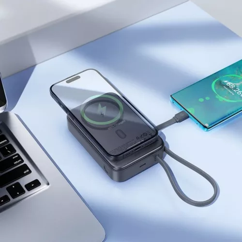 Hoco 20000 mAh powerbank, kompatibilis a MagSafe QC PD 45W Q44A fekete-6942007659673 7 kép