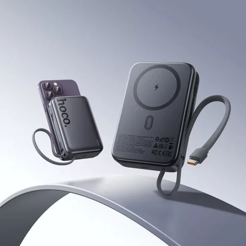 Hoco 20000 mAh powerbank, kompatibilis a MagSafe QC PD 45W Q44A fekete-6942007659673 8 kép