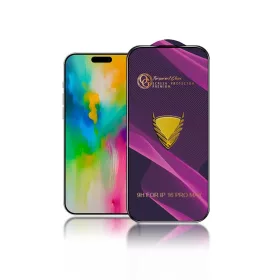   iPhone 17 Pro OG Purple Big Curved kijelzővédő fólia fekete kerettel