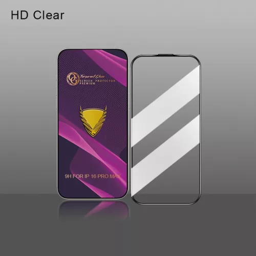 iPhone 17 Pro Max OG Purple Big Curved kijelzővédő fólia fekete ke- 2 kép