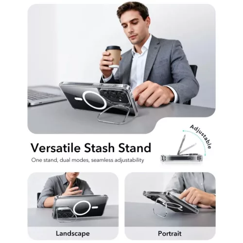 Samsung Galaxy S26 Classic Hybrid Kickstand Magsafe Prémium átlátsz-4894240295977 3 kép