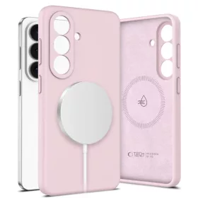   Samsung Galaxy S26 Tech-protect Silicone Magsafe tok Rózsaszín Gyöngyház