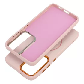   Samsung Galaxy S26 Plus tok keret mágneses tok, Magsafe kompatibilis, púderrózsaszín