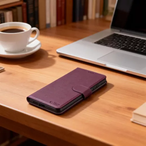 Samsung Galaxy S26 Tech-protect Wallet tok Bordó-5906302390366 7 kép