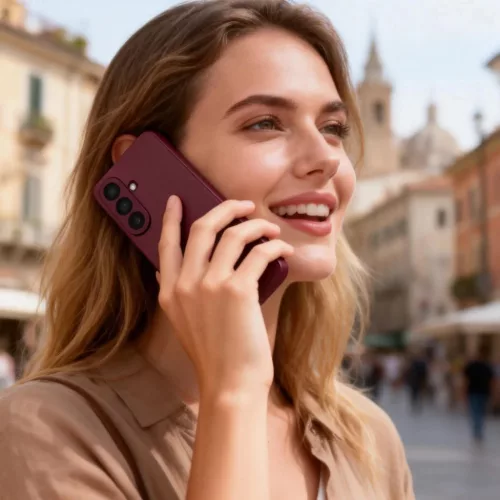 Samsung Galaxy S26+ Plus Tech-protect Smart Wallet bordó tok-5906302390496 6 kép