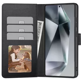 Samsung Galaxy S26 Ultra Tech-Protect Wallet tok, Czarno-Czerwony-5906302390410 2 kép