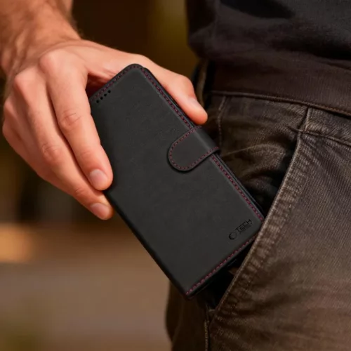 Samsung Galaxy S26 Ultra Tech-Protect Wallet tok, Czarno-Czerwony-5906302390410 7 kép