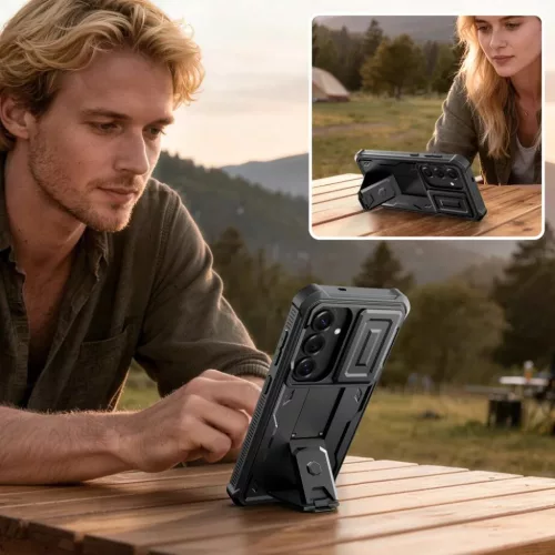 Samsung Galaxy S26 Fekete Tech-Protect Kevlar Cam+ 2-készlet tok-5906302352395 3 kép