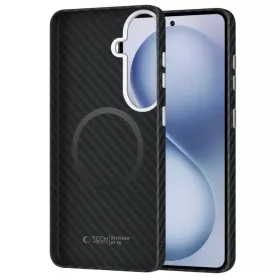 Samsung Galaxy S26 Tech-protect Ion Carbon Magsafe tok Czarno-Srebrny-5906302390519 2 kép