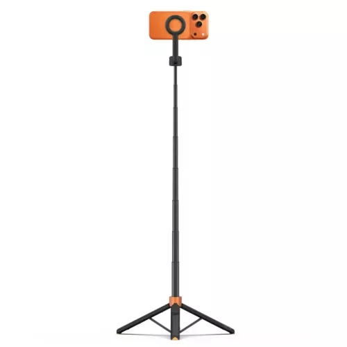 Tech-protect L10s Magsafe Bluetooth Selfie Stick Tripod Black/orange-5906302352807 2 kép