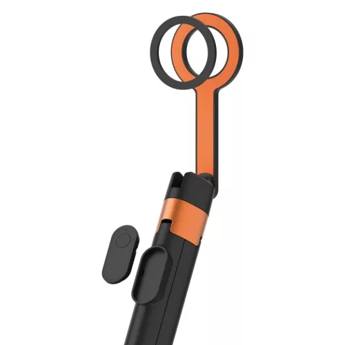 Tech-protect L10s Magsafe Bluetooth Selfie Stick Tripod Black/orange-5906302352807 8 kép